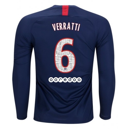 Paris Saint-Germain Fodboldtrøjer VERRATTI 6 Hjemmebanesæt 2019/20 Langærmet Paris Saint-Germain Fodboldtrøjer VERRATTI 6 Hjemmebanesæt 2019/20 Langærmet